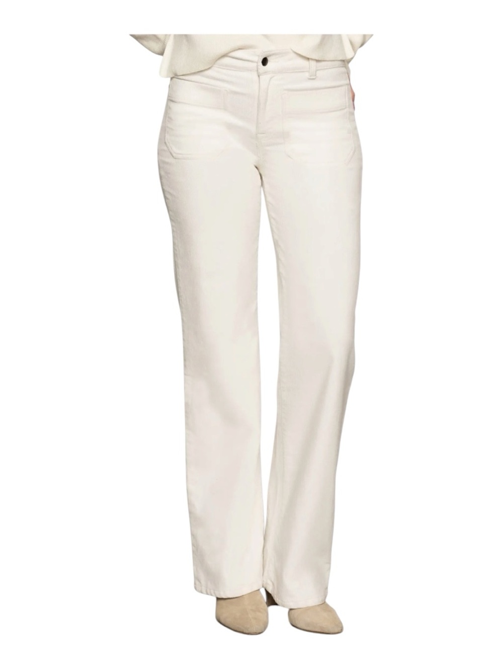 Sanctuary Marine Patch Pocket Corduroy Pants in Chalk Size 25